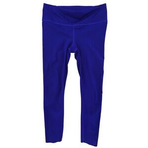 Athleta Velocity Laser-Cut Capri Leggings Purple XS